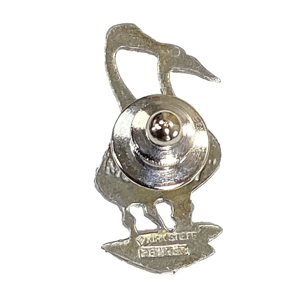 Vtg Kirk Stieff Pewter Geese Pin Brooch P Buckley Moss Society 1987 1-1/8" - Picture 8 of 9